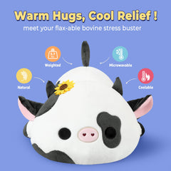 Onsoyours weighted cow plush heat packet ready for microwave use
