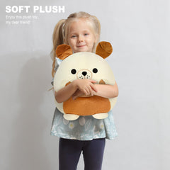 Onsoyours cuddly bulldog plush is ideal for road trips