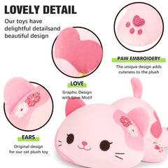 Onsoyours Sakura Cat detail stitching around ears and sakura motif for durability.