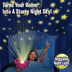 Rotating stars drift across walls creating a calm ambiance.