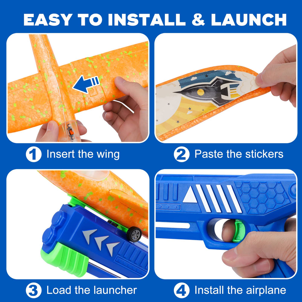 Onysurui assembly guide showing wing and tail attachment steps.