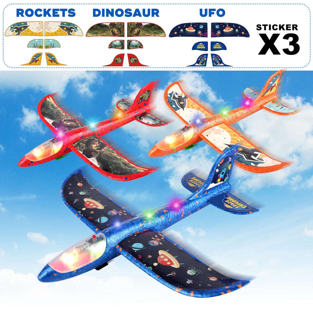 Onysurui stickers featuring dinosaur, rocket, and UFO for customization.