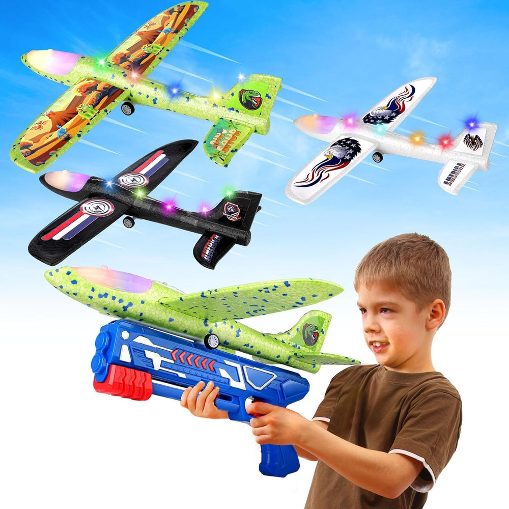 Onysurui airplane launcher assembly setup ready for quick outdoor play.