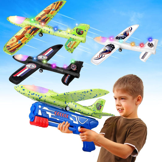 Onysurui airplane launcher assembly setup ready for quick outdoor play.