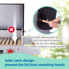 OOOK clicking switch adds realistic grill sounds during play.