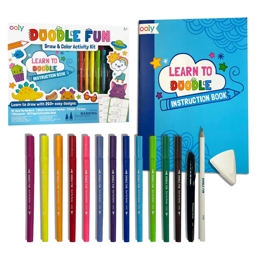Ooly 17pc Doodle Fun Kit markers for vibrant color exploration during drawing