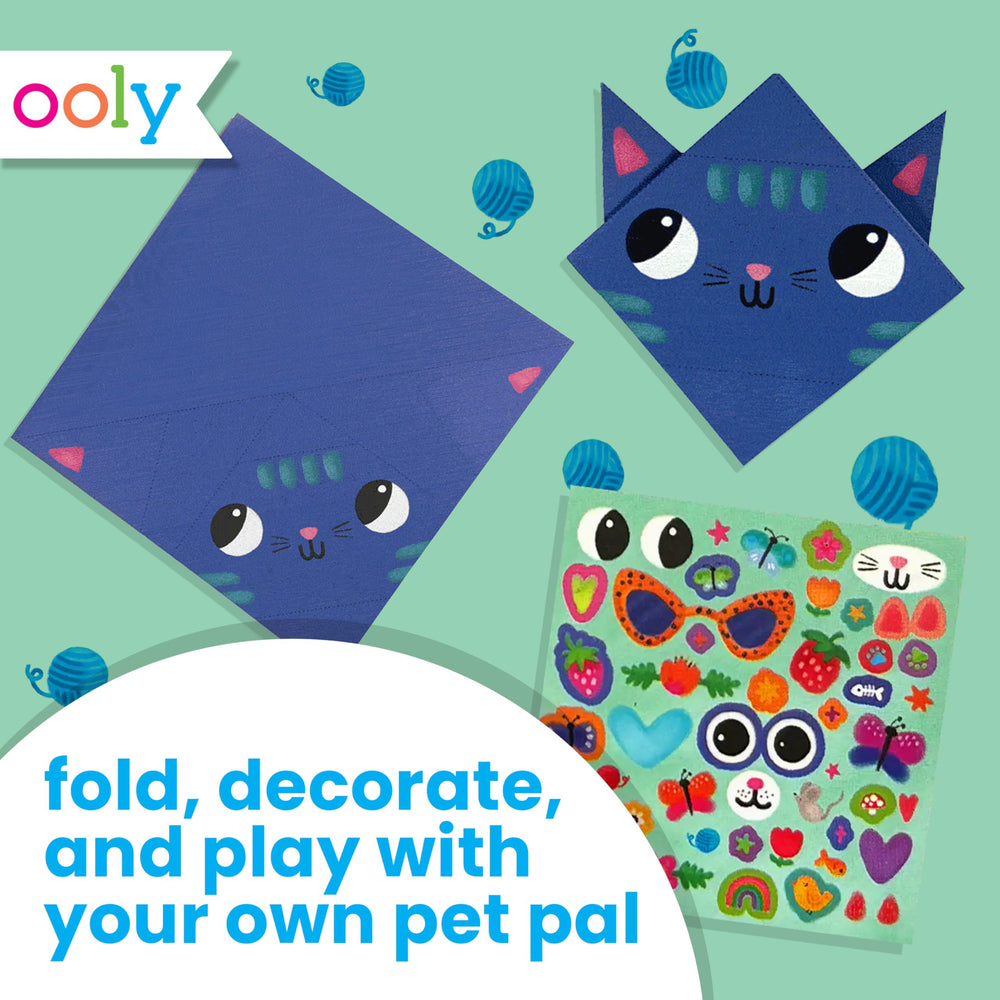 Ooly DIY Paper Kit includes sticker sheet to embellish origami creations.