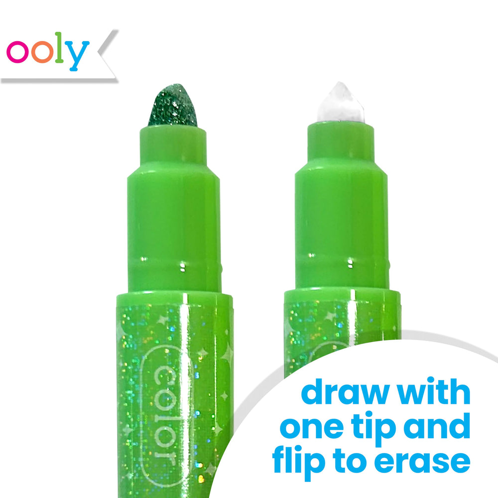 Ooly erasable markers erase easily, helping you correct drawings and journaling.