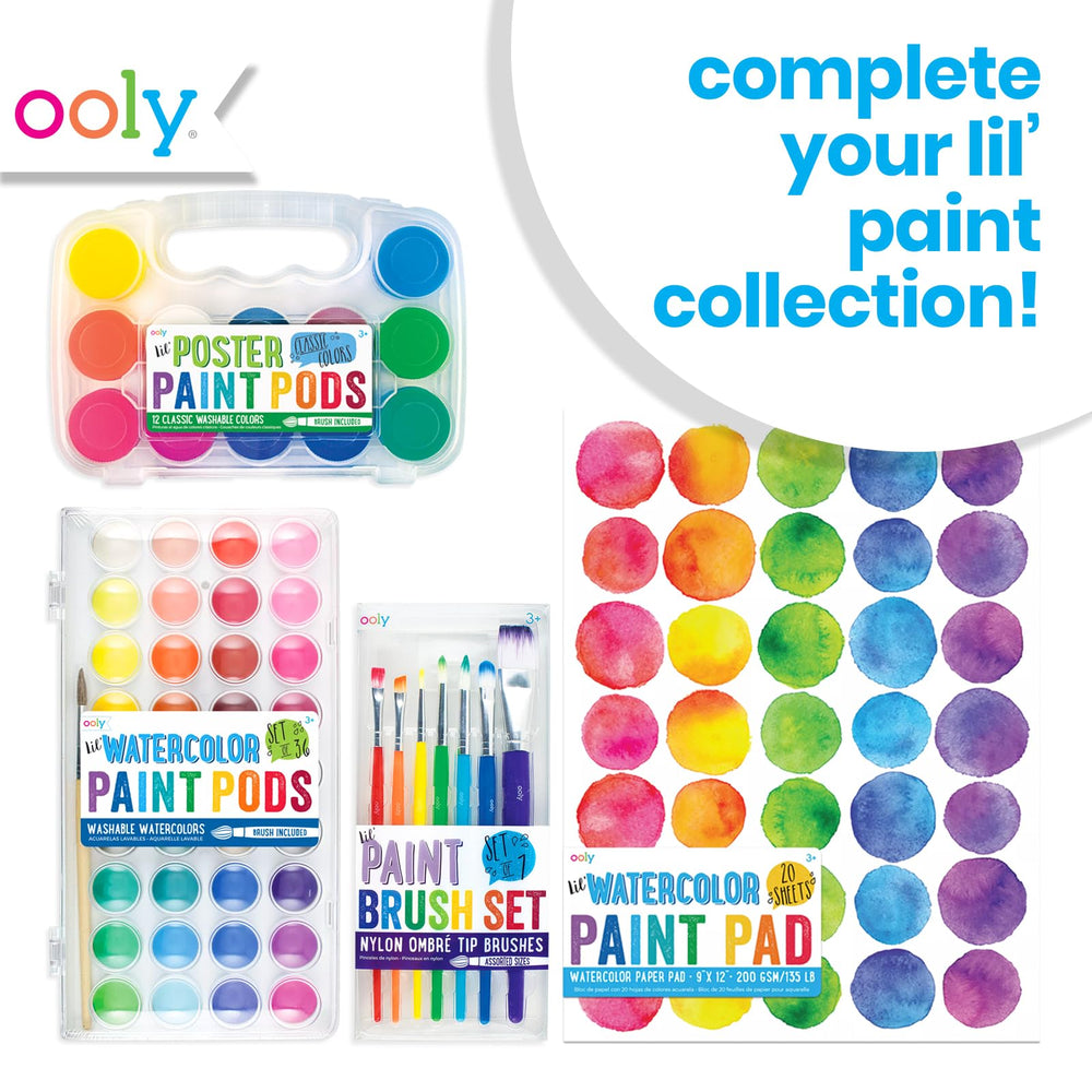 OOLY travel-ready watercolor box for school or camp activities