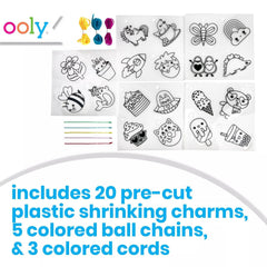 Ooly pre-cut shrinking plastic charms invite easy, cut-free creativity for kids.