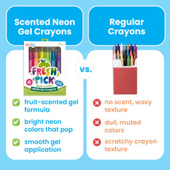 Ooly neon colors glide smoothly across pages.