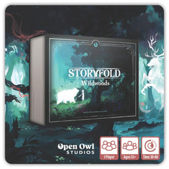 OOMM Games Storyfold Wildwoods cover art sets immersive solo storytelling mood.