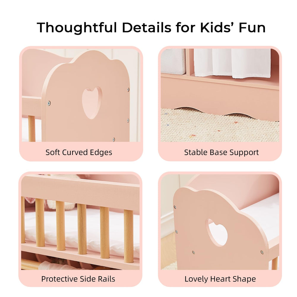 Fits dolls under 22 inches for versatile pretend play.