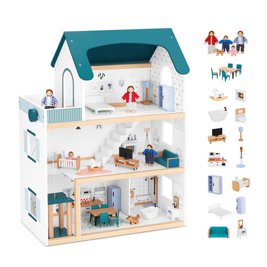 OOOK wooden dollhouse elevator in action boosting imaginative play