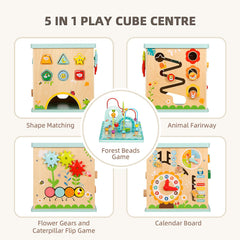 OOOK all-in-one activity center ball drop promotes problem solving during play.