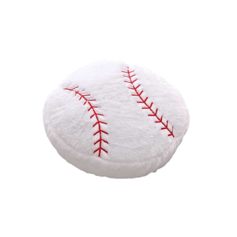 OPHRBU baseball pillow front view, soft plush finish for cozy hugs.