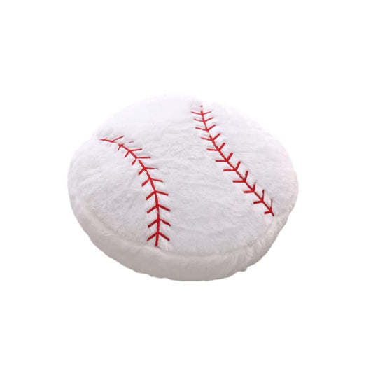 OPHRBU baseball pillow front view, soft plush finish for cozy hugs.