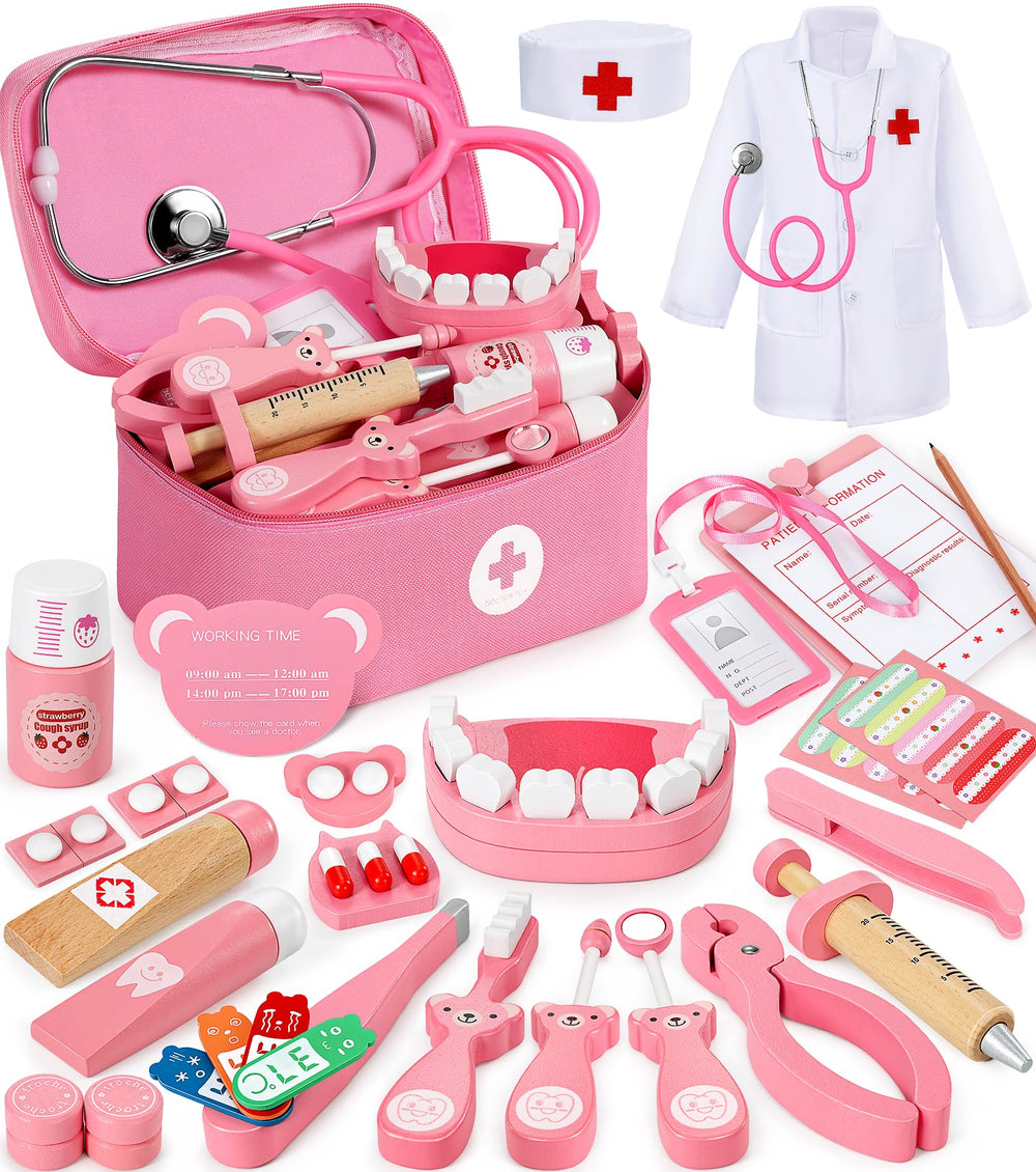 Ophy Doctor Kit for Kids 40-piece set for imaginative medical play.