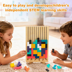 Oppvoci colorful geometric shapes wooden toy boosts color and shape recognition