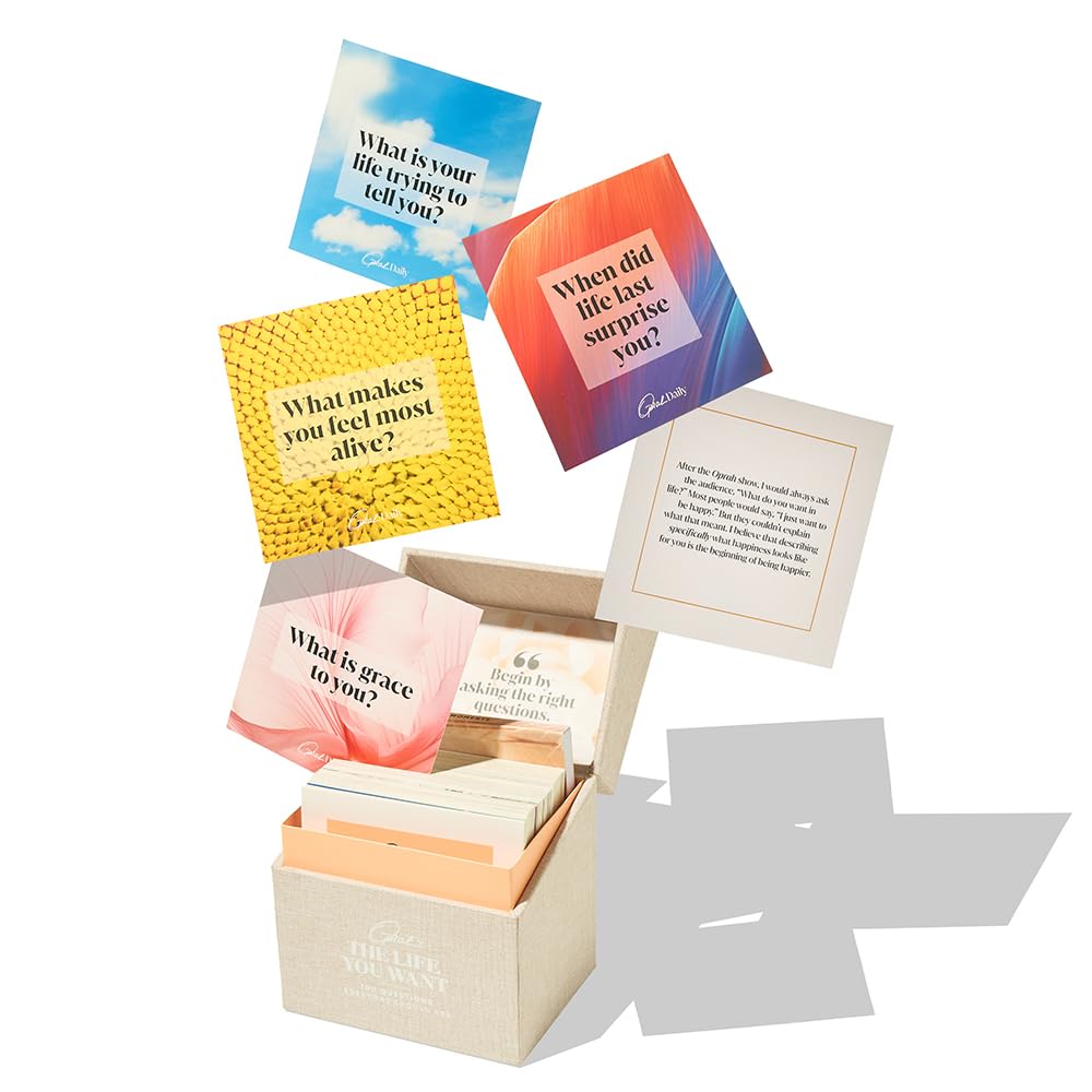 Oprah Daily back-of-card insights invite thoughtful wisdom for discussion.