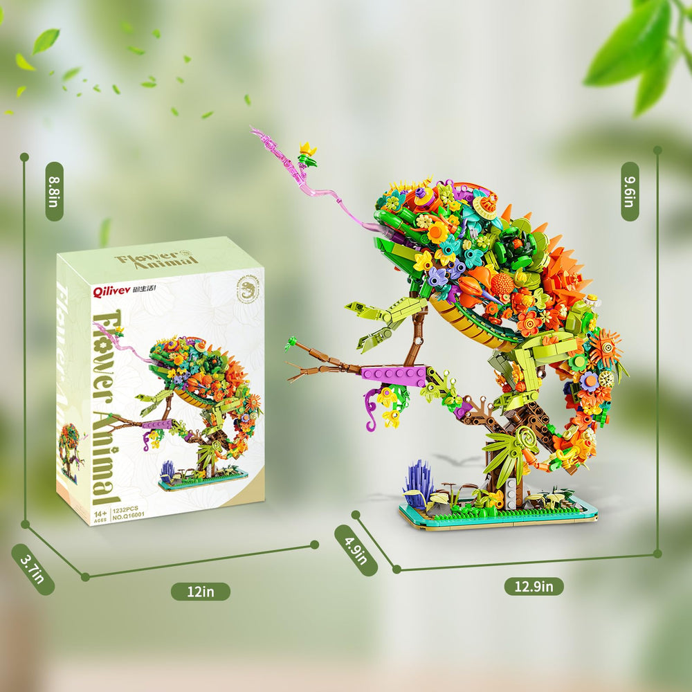 OQMI chameleon display in home or office adds whimsy to decor.