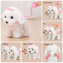 OR OR TU interactive plush puppy in dress-up setup for imaginative scenarios