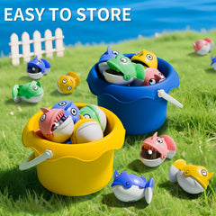 Orange Ocean 66pcs magnetic fishing game 360-degree rotation captivates young imaginations during play
