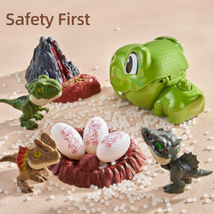 Orange Ocean dinosaur eggs invite nurturing play and scene-building