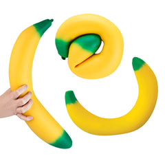 The Orb Factory Easy Sqweezy Giant Stretchy Banana, 18-inch pre-stretch soft tactile play