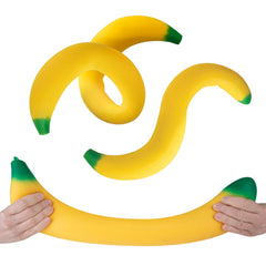 The Orb Factory Easy Sqweezy Giant Stretchy Banana gift-ready, perfect for party favors and goody bags