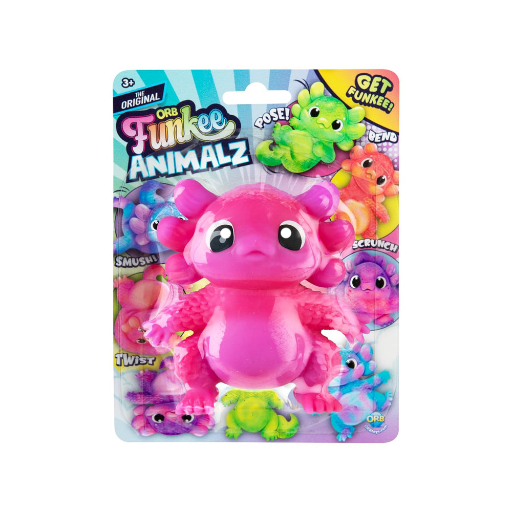 Orb Funkee Animalz Mega Axolotl gift-pack, a playful surprise for all ages.