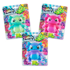 Orb Funkee Animalz Mega Axolotl teal-green front view for calming, tactile play.