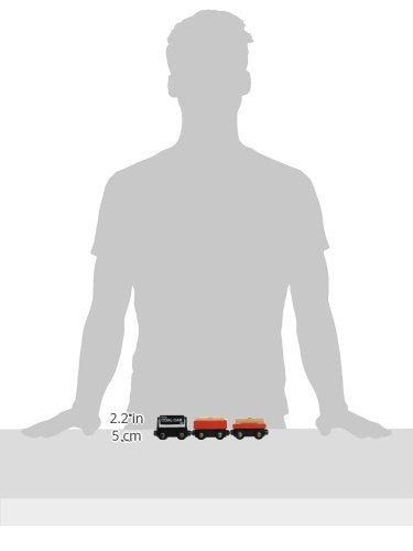 Orbrium 5 Cargo Train playset in action on wooden track.
