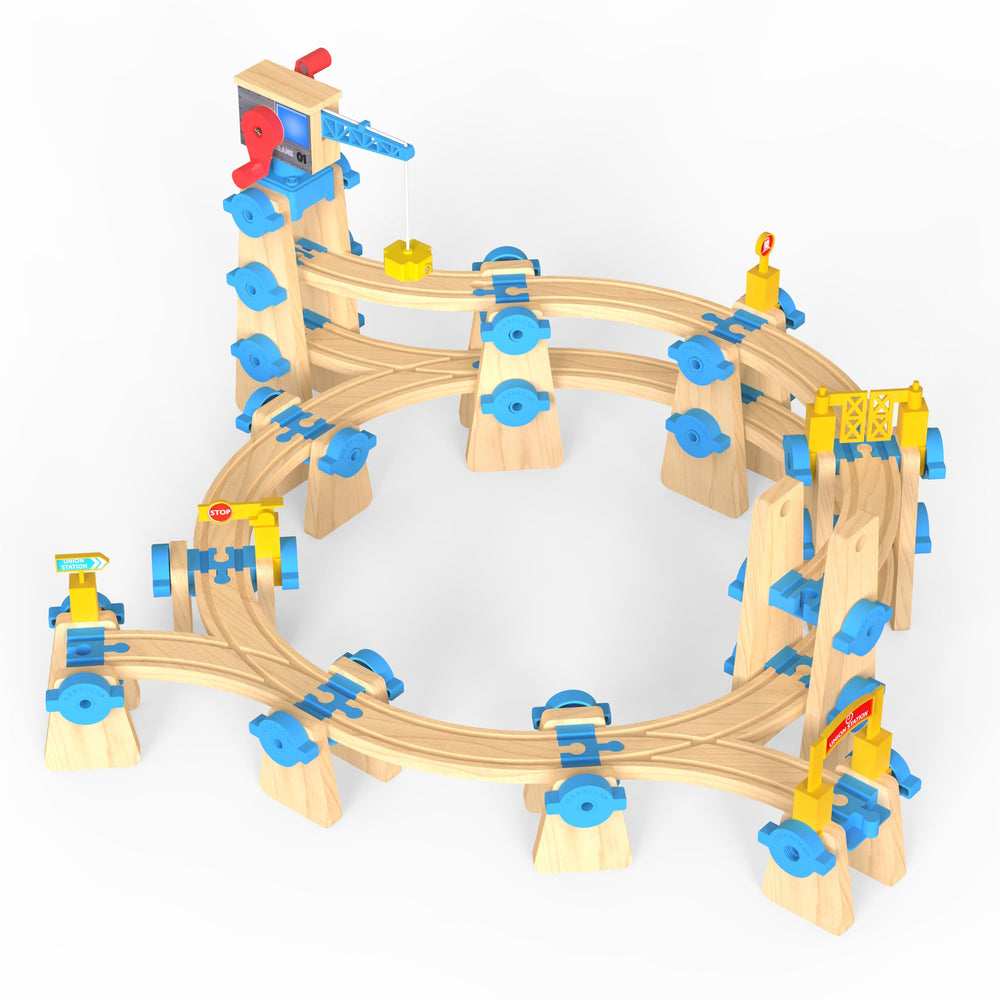 Orbrium assembly connecting system showcases modular connectivity for expansion and playtime.
