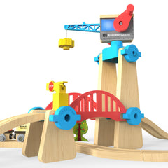 Orbrium complete 65-piece wooden train set offering durable, long-lasting creative fun