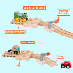 Orbrium engine barge creates a dynamic push-along play scenario