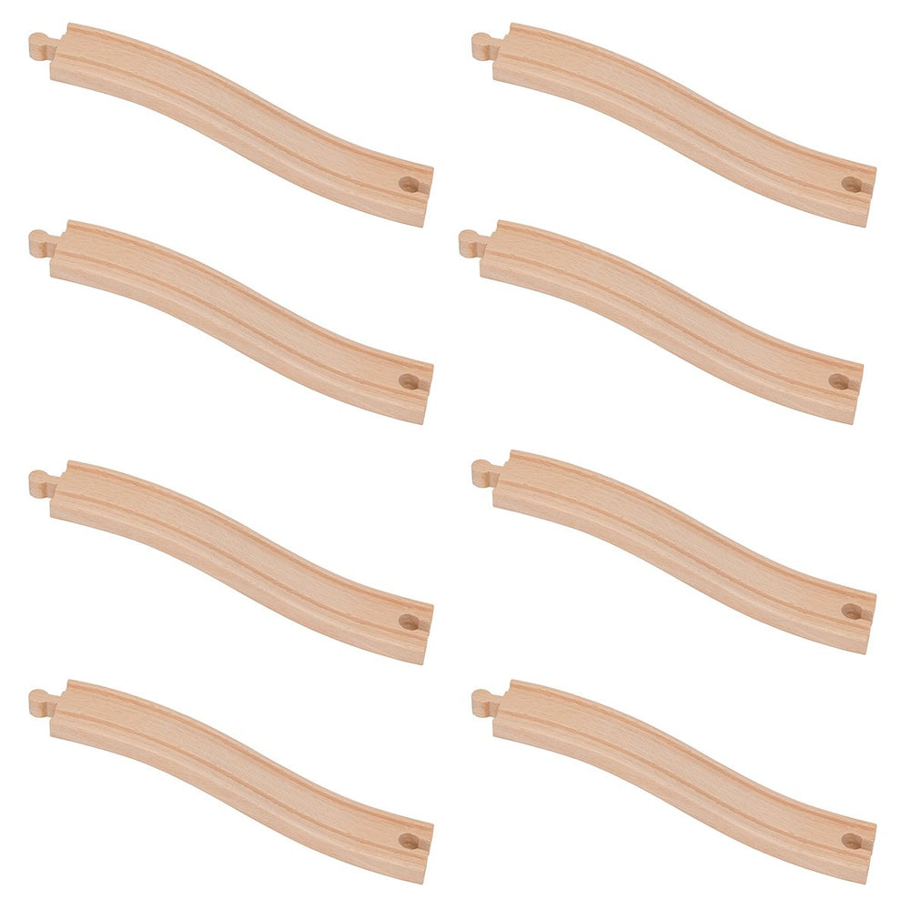 Orbrium premium beech wood ascending tracks 8-pack for durable expandable railways