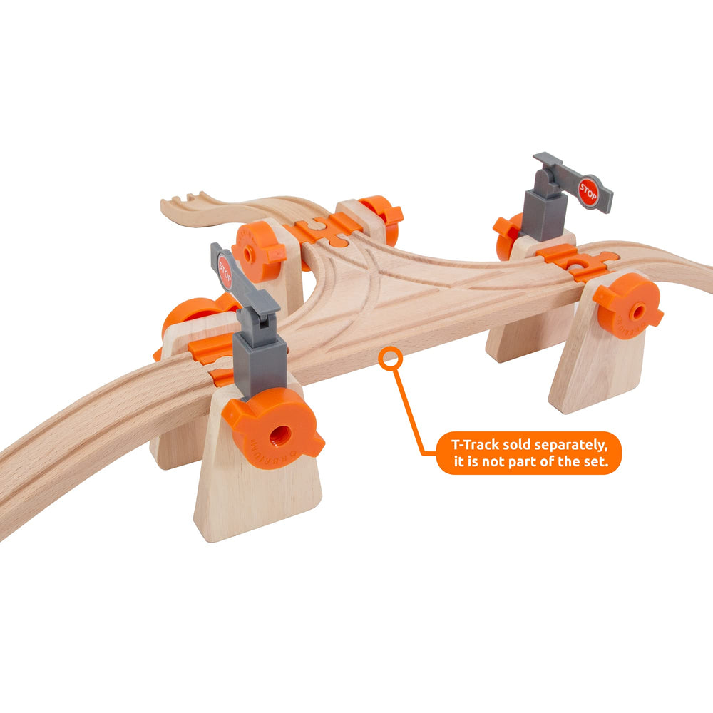 Orbrium tunnel walls create realistic passageways for trains.