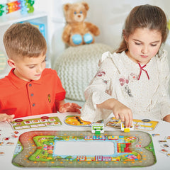 Orchard Toys Bus Stop plus/minus squares inviting quick addition and subtraction