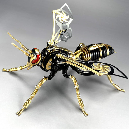 OreilleStar Wasp head and tentacles: precise metal parts for focused assembly.