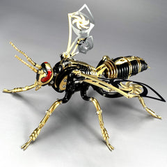 OreilleStar Wasp head and tentacles: precise metal parts for focused assembly.