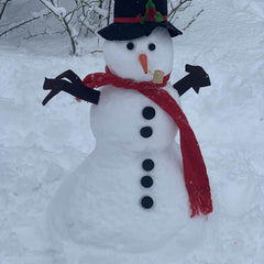 Orgrimmar Snowman eyes and button pegs create friendly, expressive features.