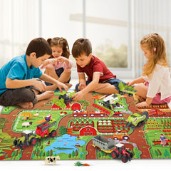 Oriate farm tractor set carrots pieces provide colorful accents during farming play