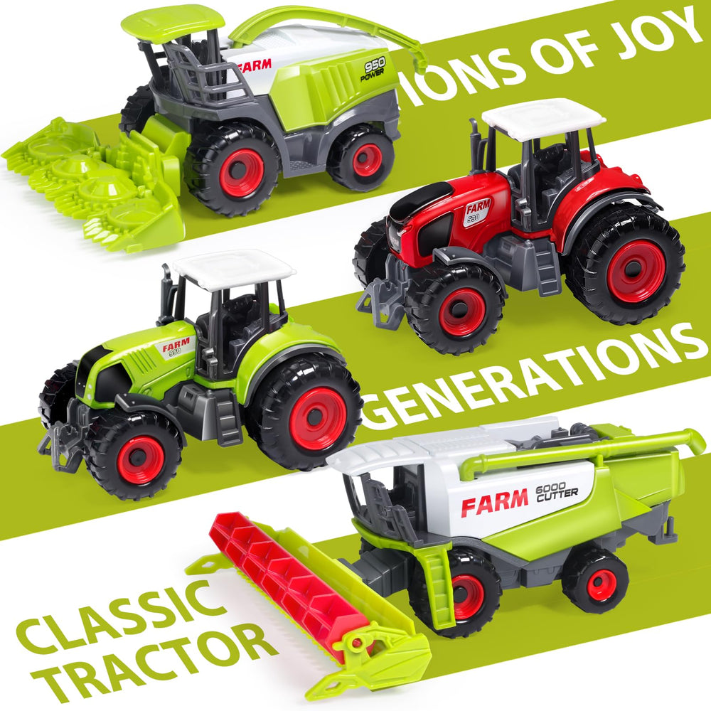 Oriate farm tractor set trailer attachment shows realistic hitching for easy setups