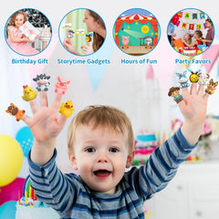 Oriate finger puppets storage bag keeps toys organized during baths and trips