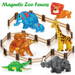 Oriate magnetic fence tiles enable easy layout of garden borders and animal enclosures.