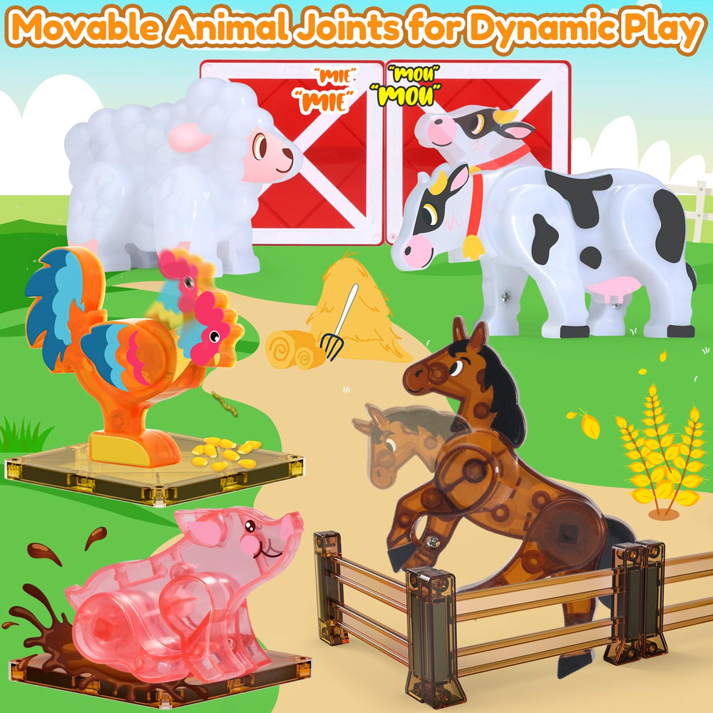 Oriate horse magnetic figurine with movable joints for action scenes.