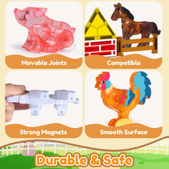 Oriate sheep magnetic figurine for creative storytelling and learning.