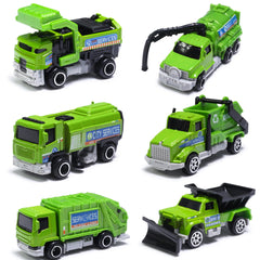 Oriate mini die-cast 1:64 garbage trucks for immersive pretend play.