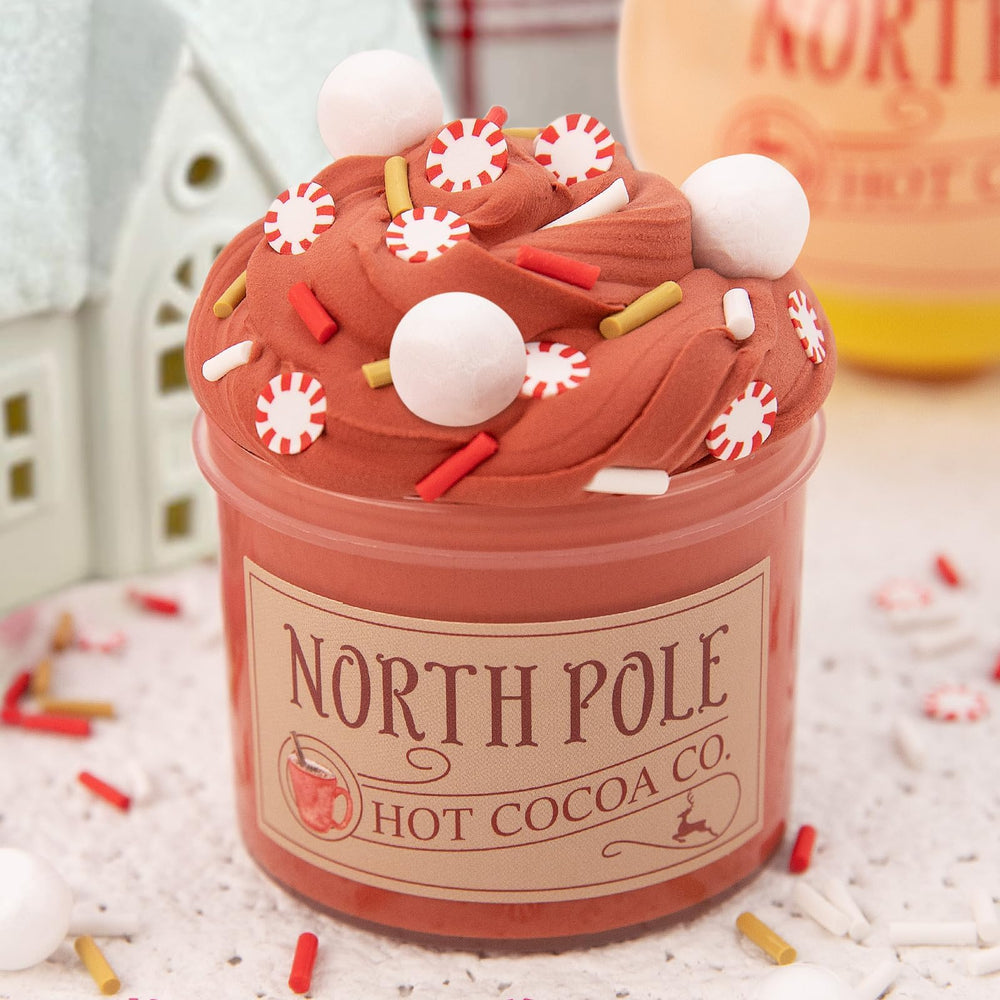 Oriental Cherry Christmas trees farm fresh slime ball for sensory play.